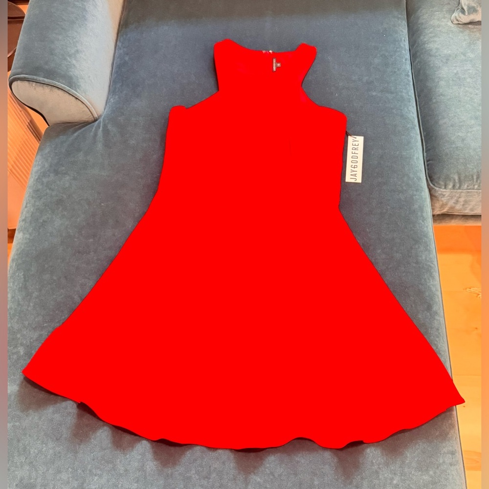 Jay Godfrey Havel Dress in Bright Red Size 12